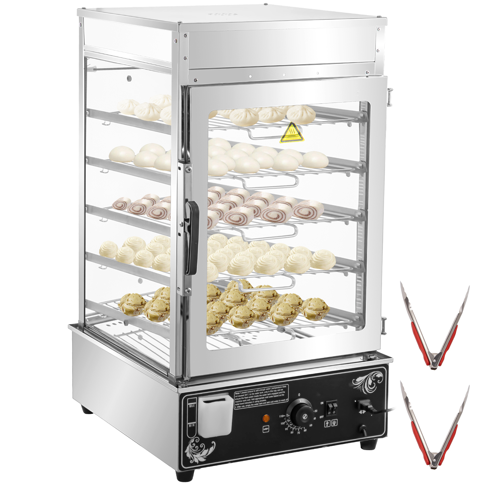 thumbnail image 2 of Avantco 177HDS175 Commercial Hot Dog Steamer – 175 Dog / 40 Bun Capacity, 120V 2 of 6