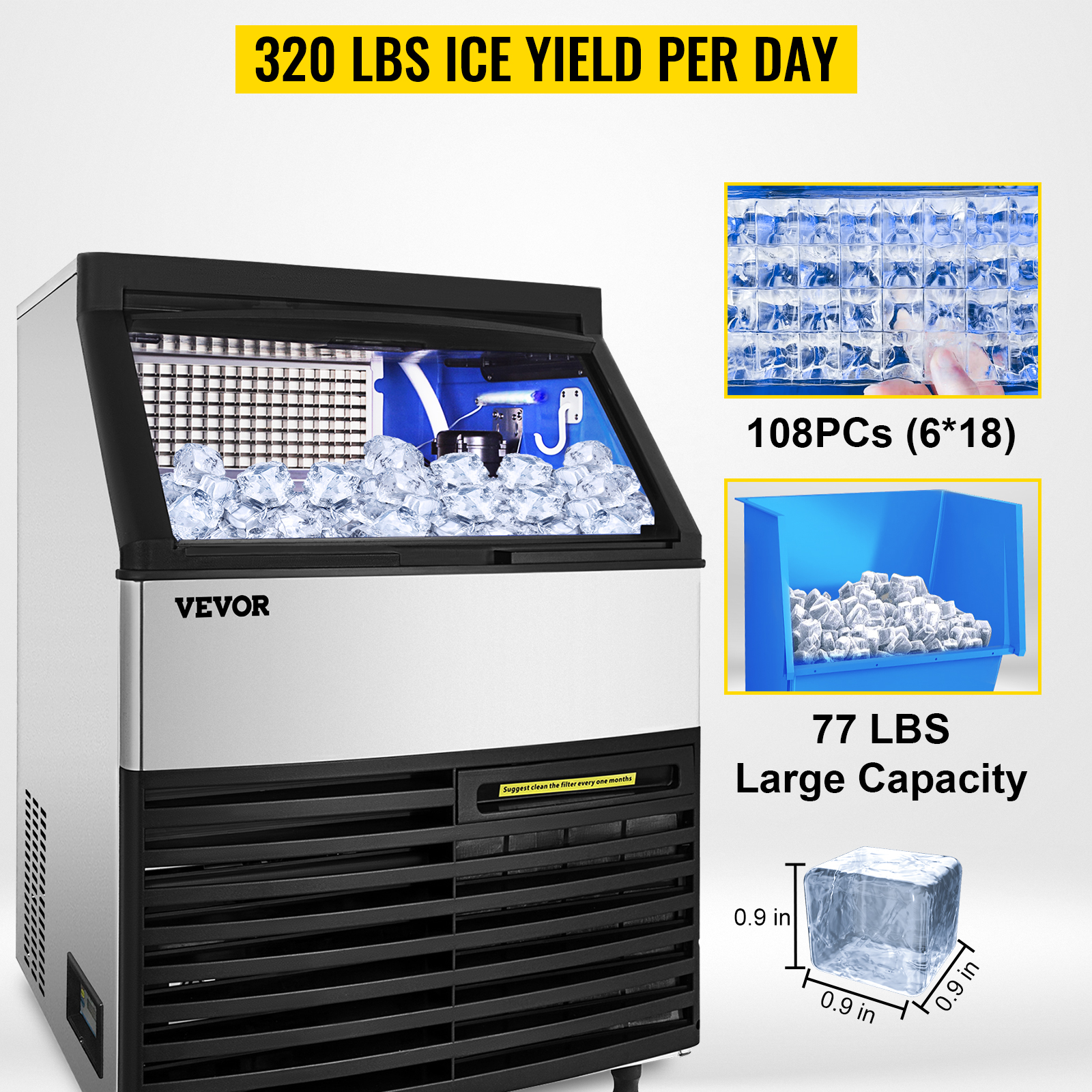 18 Clear Ice Machine