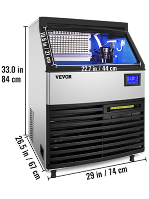 VEVOR Commercial Ice Maker Machine, 440LBS/24H ETL Approved Ice