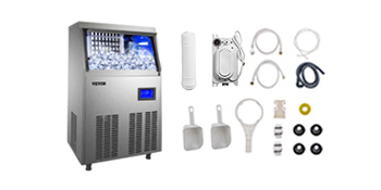 commercial ice maker,stainless steel,110 lbs per day