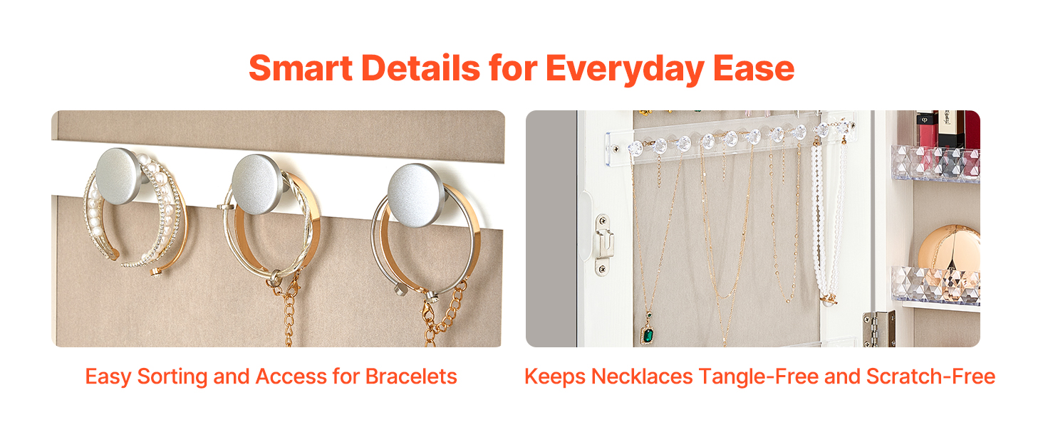 bracelet holders and ring slots