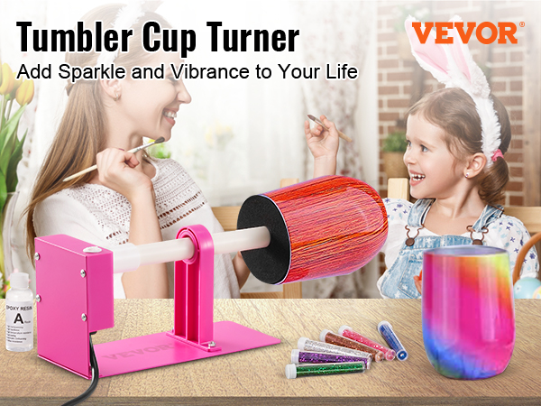 Four Cup Turner with LED Light, Cooling Fan and Drying Rack