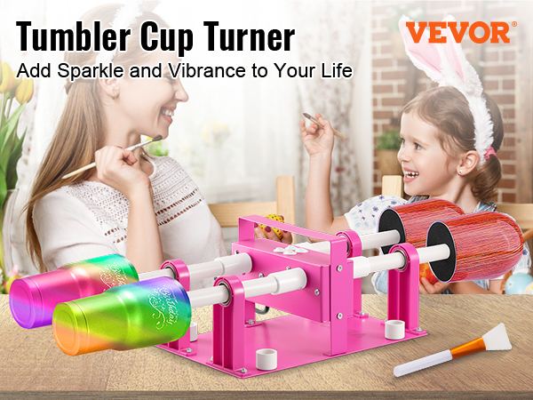 8X Cup Turner for Crafts Tumbler,Tumbler Spinner for Epoxy Tumblers,Cup  Tumbler Turner kit,Cup Spinner Machine kit,Epoxy Glitter Tumbler Full