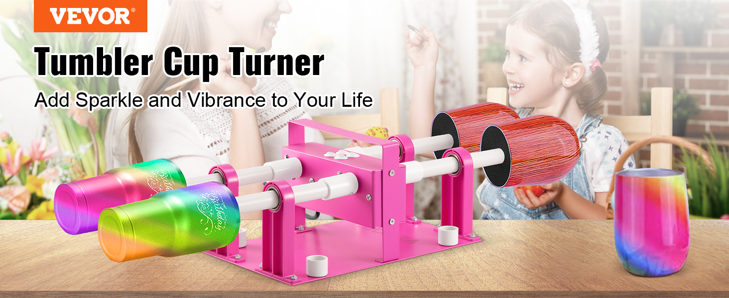 VEVOR 4 Cup Turner Multi Tumbler Spinner Four-Arm Crafts for