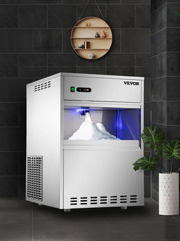 VEVOR 110V Commercial Snowflake Ice Maker 88LBS/24H, ETL Approved, Food