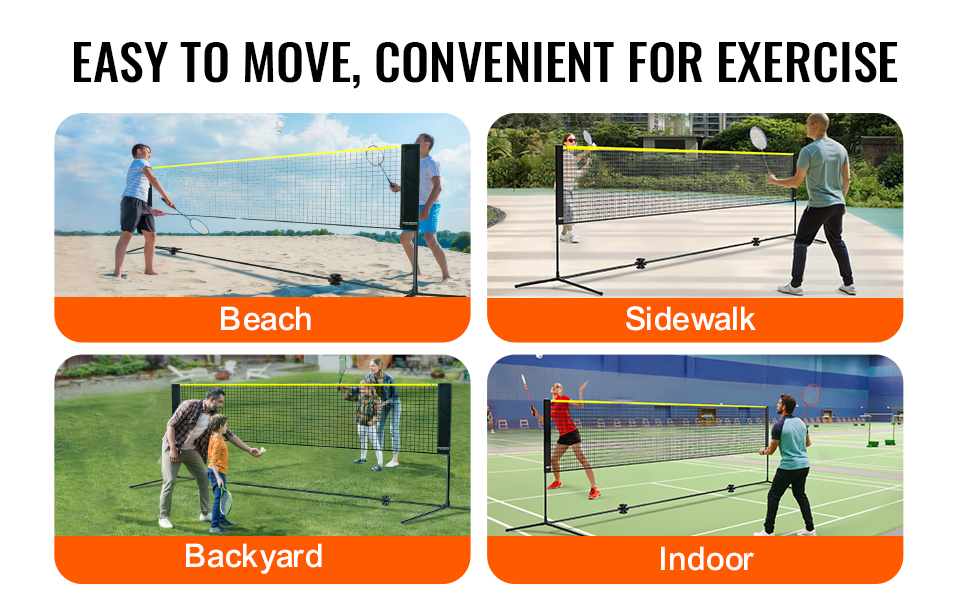 Rete Da Badminton VEVOR Portatile - Set Completo Con Racchette, Regolabile Per Tennis E Pallavolo - Foto 2