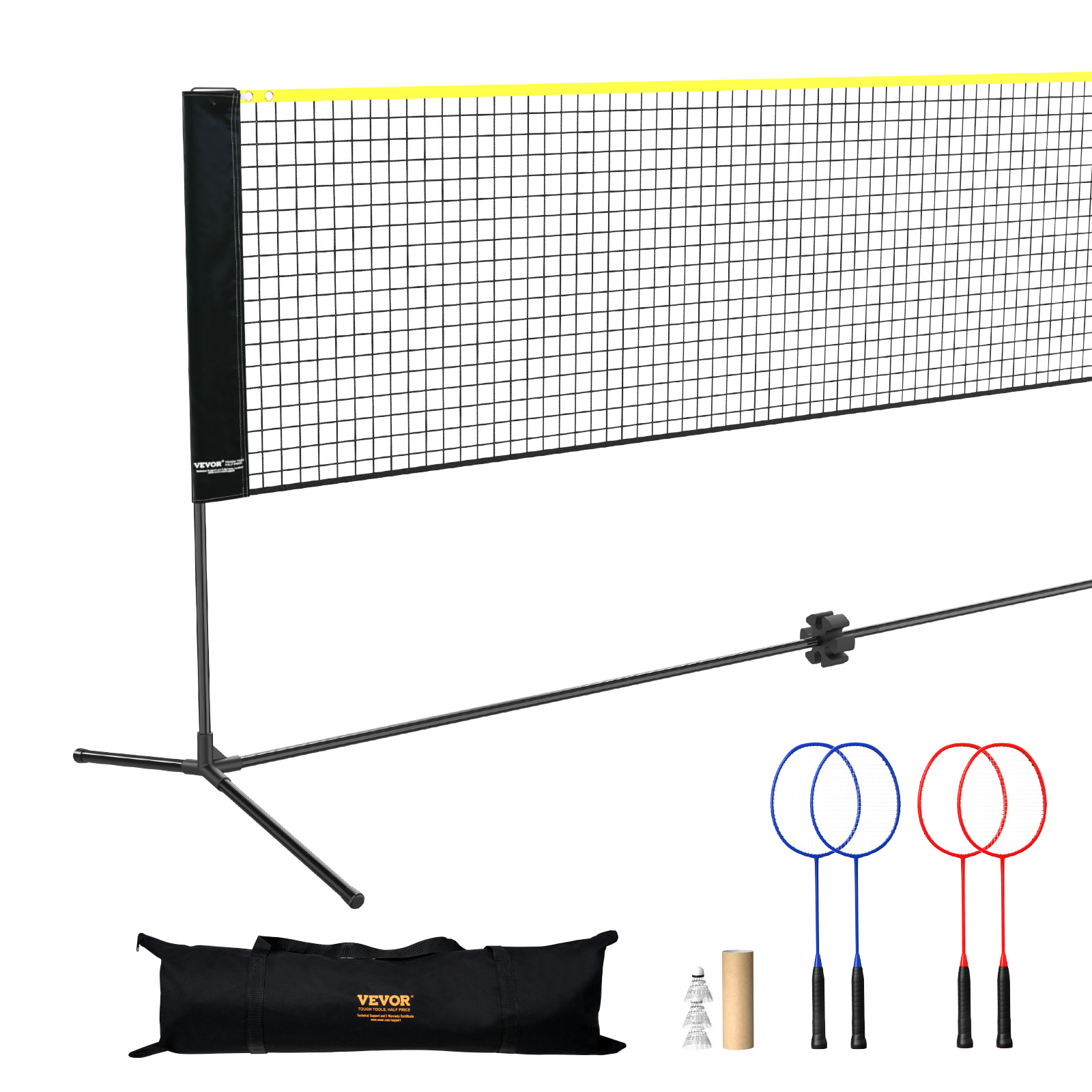 VEVOR 14ft Badminton Net Set Outdoor Portable Volleyball Pickleball Tennis Net - Picture 39 of 74