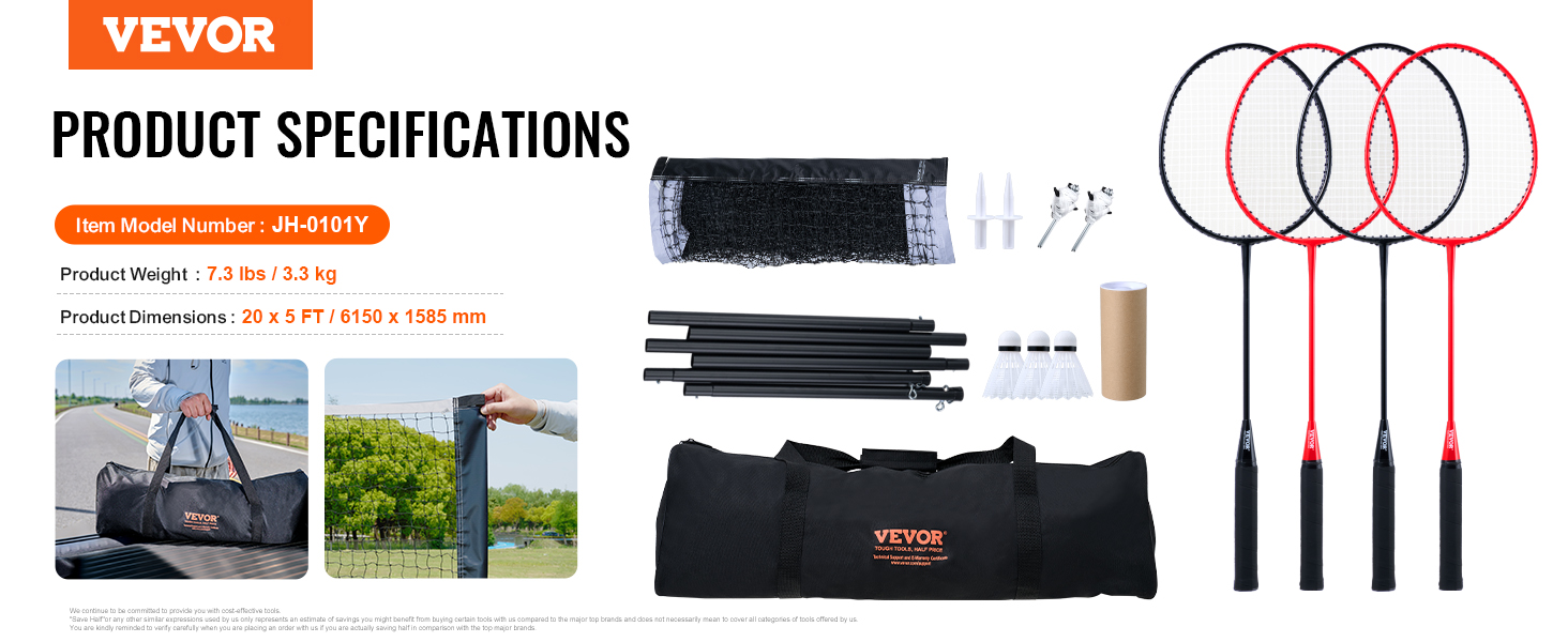 Badminton Net,Portable,Carrying Bag