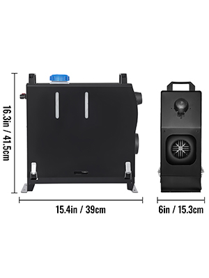 VEVOR VEVOR Riscaldatore ad Aria Diesel 12V, Riscaldatore di Parcheggio, Riscaldatore  per Camion Auto Barca 8KW Monoforo Interruttore, Colore Nero, Riscaldamento  da Parcheggio, Air Heater Diesel 12V 8KW