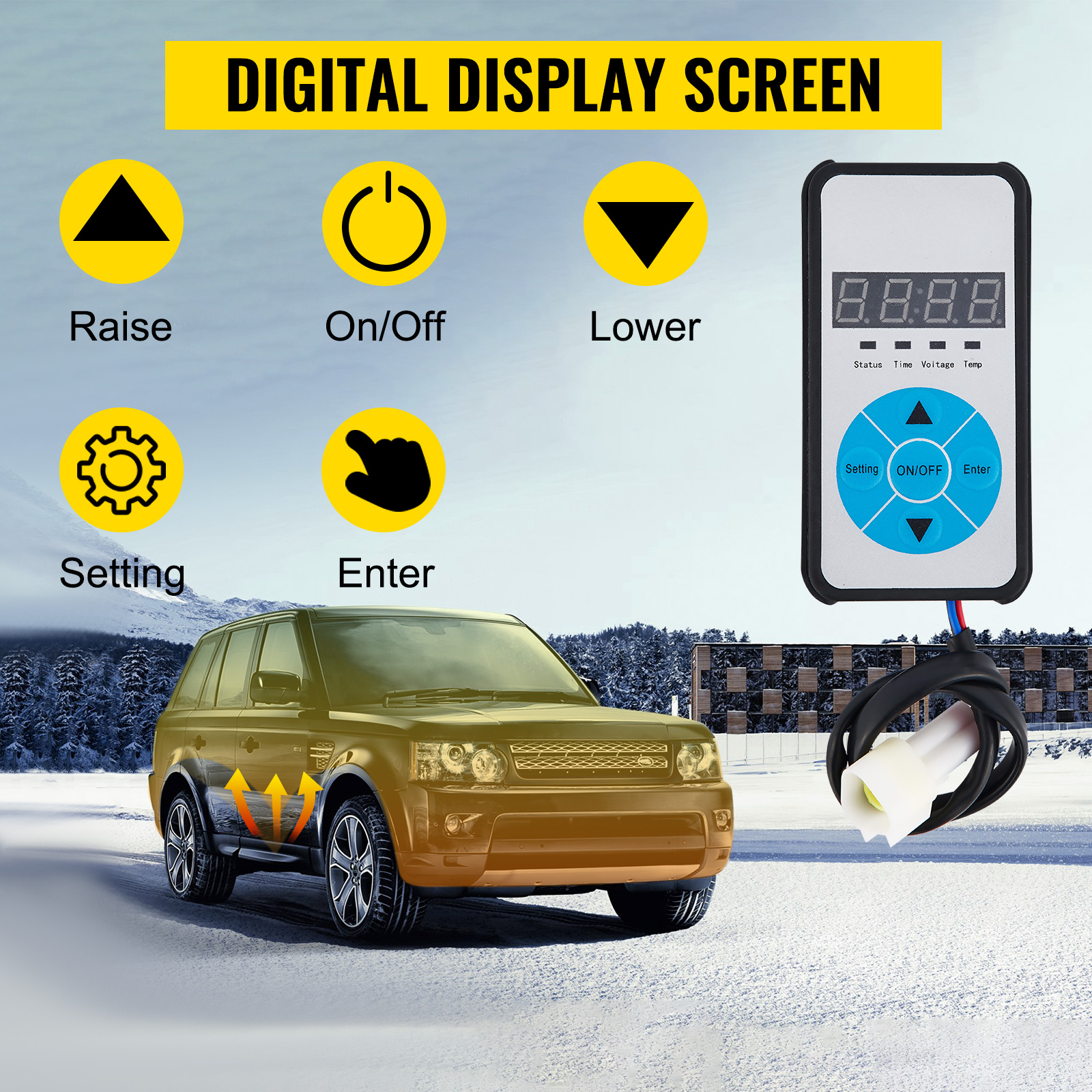 VEVOR 5KW 12V diesel parco riscaldatore con display digitale LCD