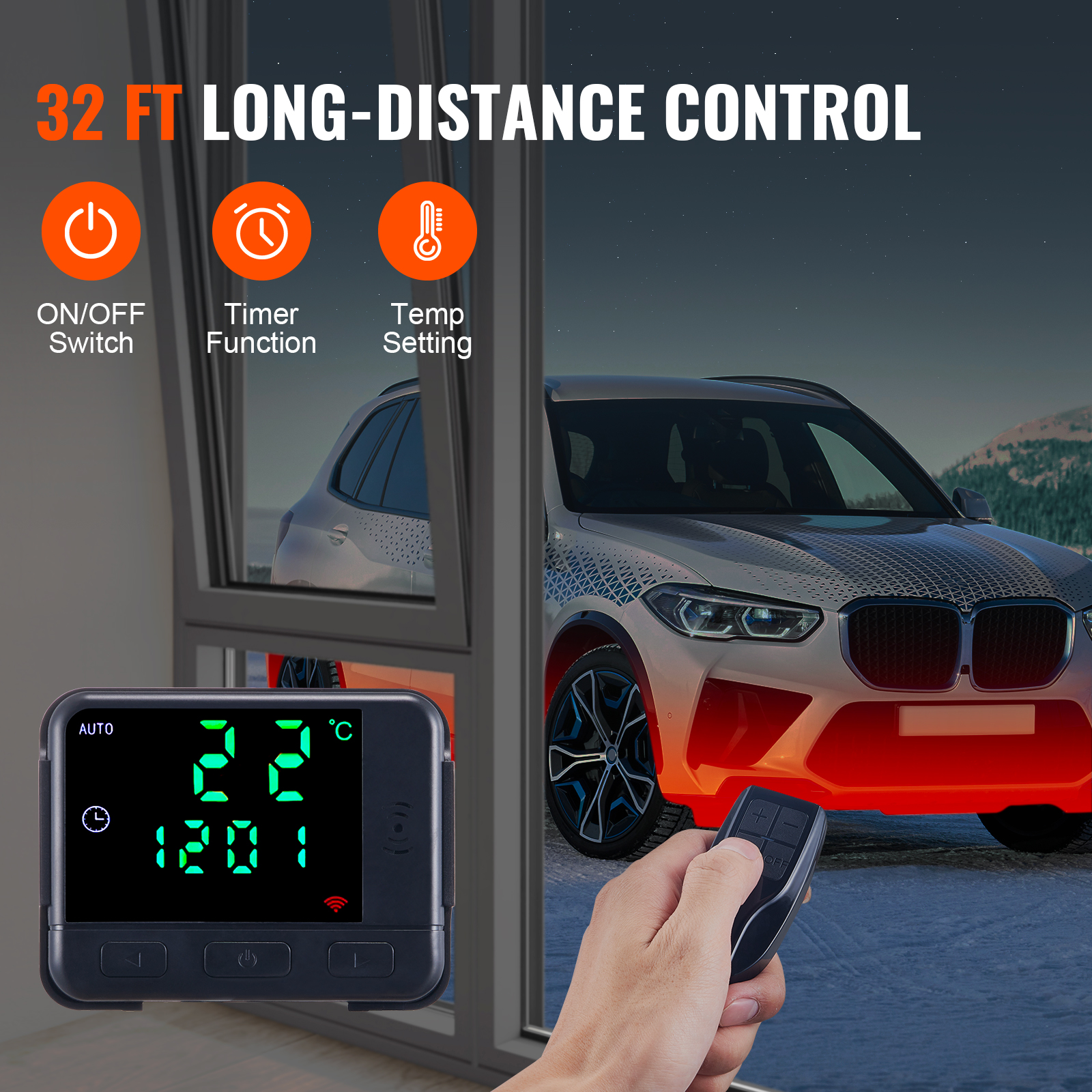 VEVOR Diesel Air Heater 12V 5KW LCD Display Remote Control for Car Bus RV  Garage