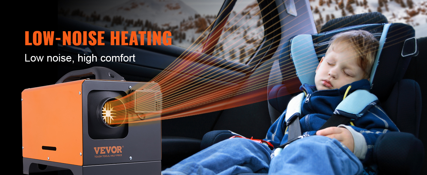 VEVOR Air dízelfűtés állóhelyzeti fűtés 12 V 8 kW, légfűtés levegő dízel állóhelyzeti fűtés légfűtés légfűtés, 0,16–0,62 l/óra Autódízel fűtés LCD kijelzővel és távirányítóval &; Bluetooth APP vezérlés