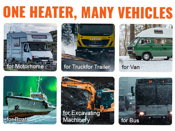 LF Bros Riscaldatore Diesel Portatile 5kw, 12V/24V/220V Riscaldatore D