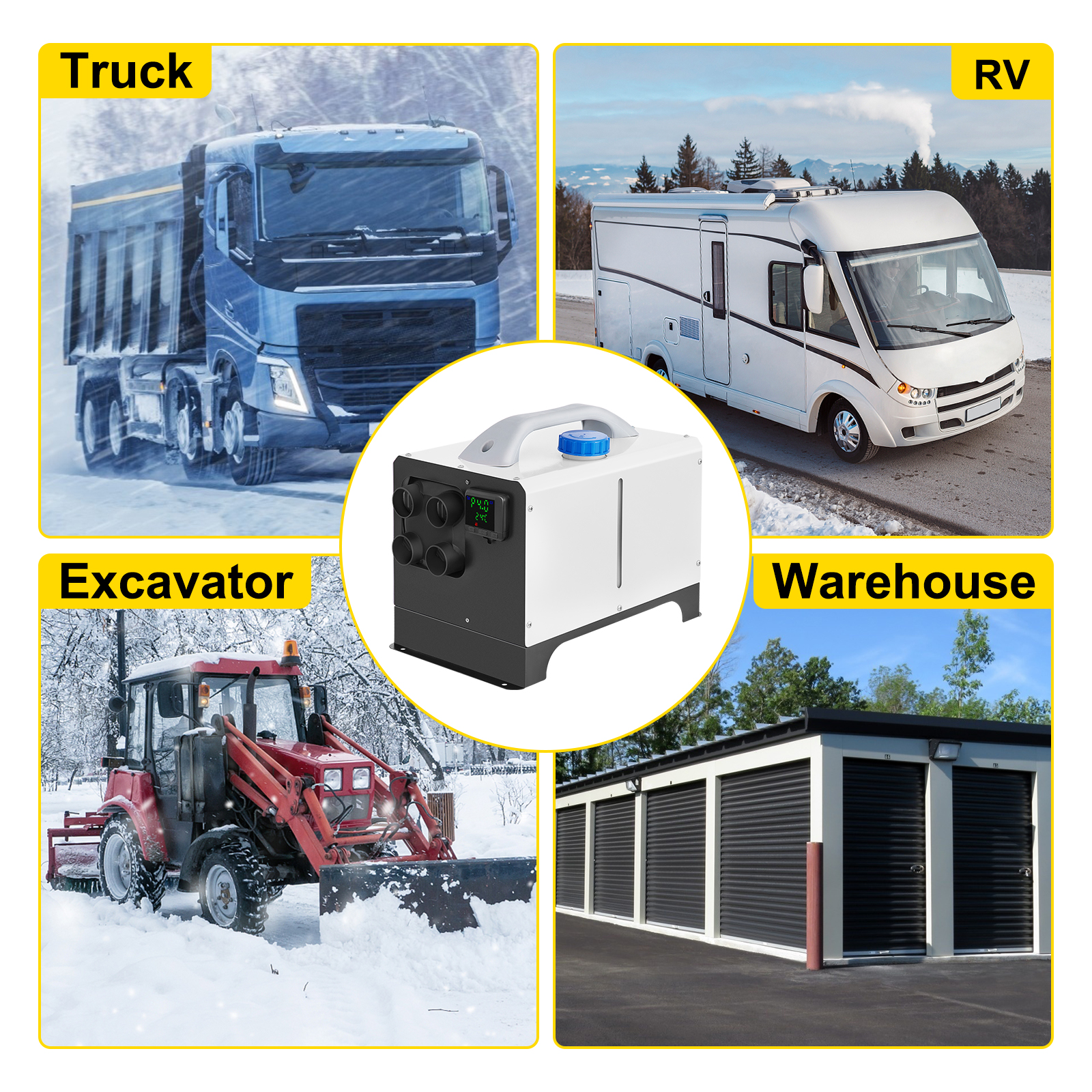 Calefacción estacionaria diésel 8 kW 12 V 24 V 220 V Coches, Autocaravanas,  Camiones, Barcos 