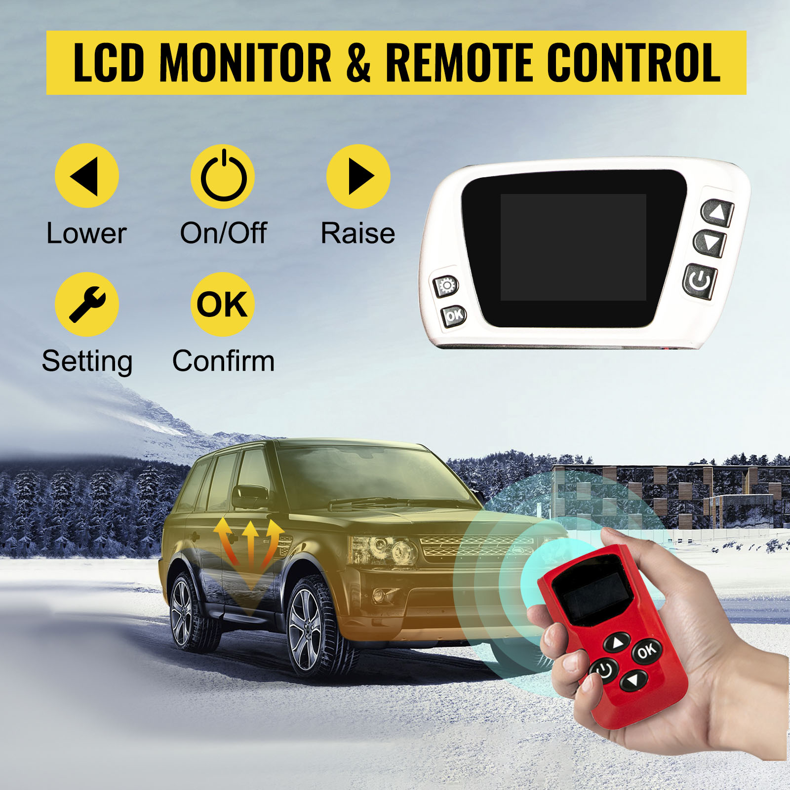 Auto LCD Monitor Schalter mit Standheizung Luftheizung Fernbedienung  -Universal