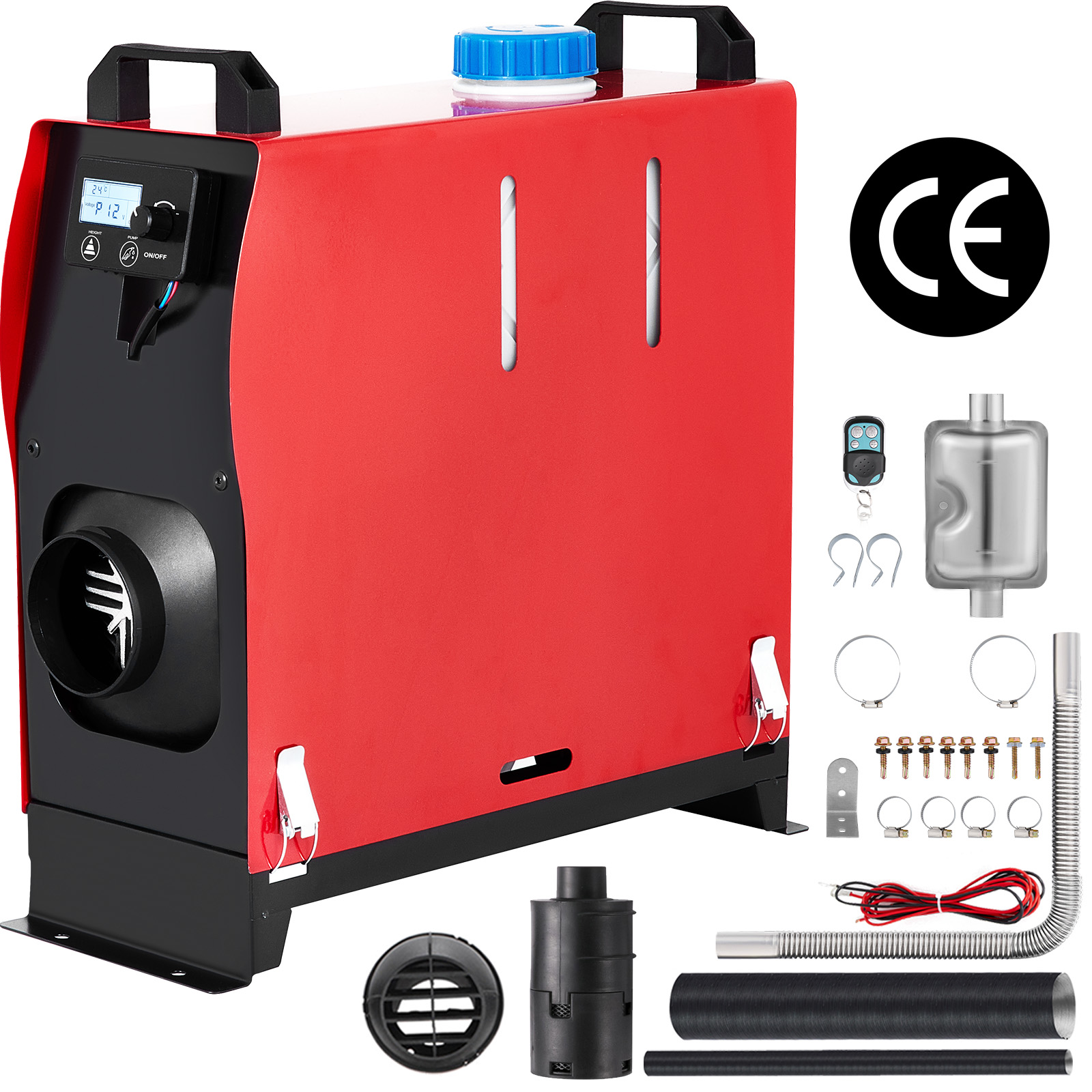 calefactor de aire diésel, pantalla LCD, 8 kW