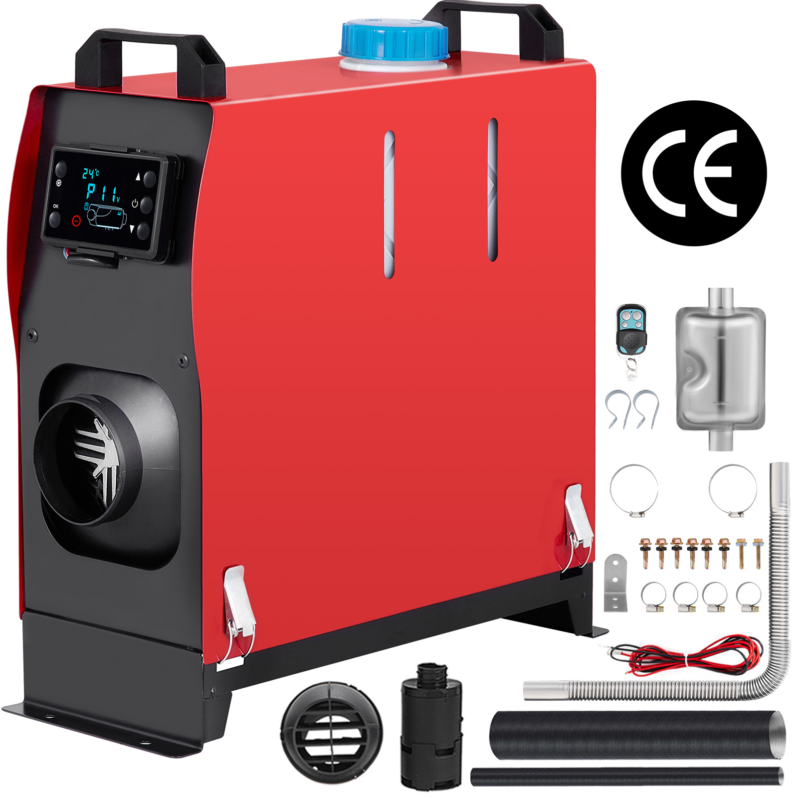 calefactor de aire diésel, pantalla LCD, 8 kW