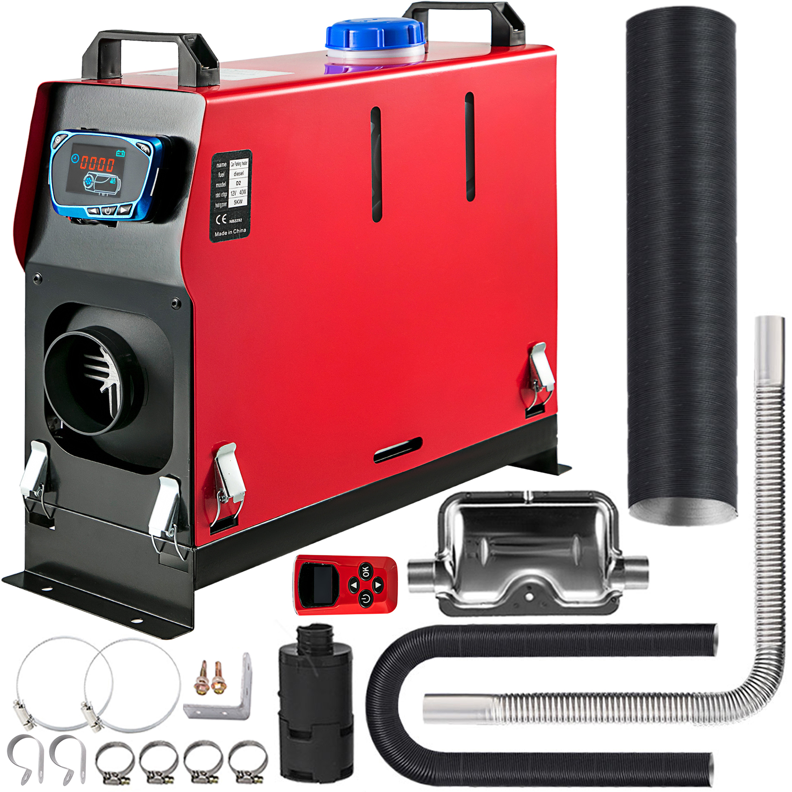 calefactor de aire diésel, pantalla LCD, 8 kW