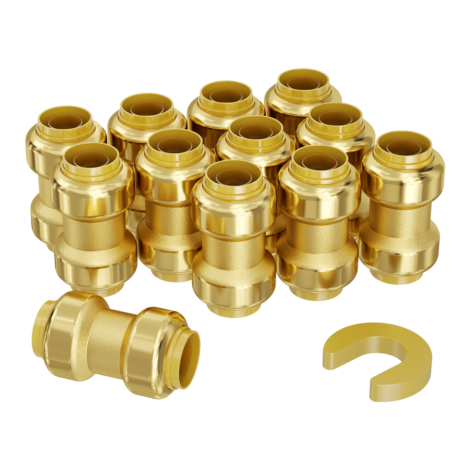 VEVOR 1/2″ – 3/4″ 12 to 25 Pcs Pex Straight/Elbows/Tees Brass coupling fittings