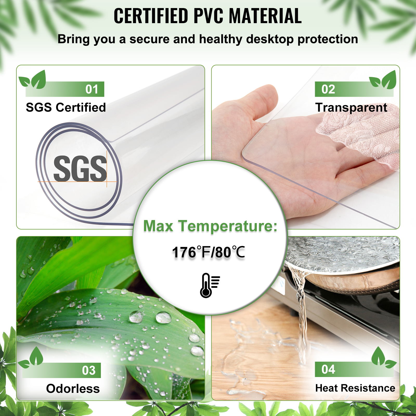 PVC Tablecloth Protector Table Cover 1.5/2mm Plastic Water Transparent - Picture 65 of 98