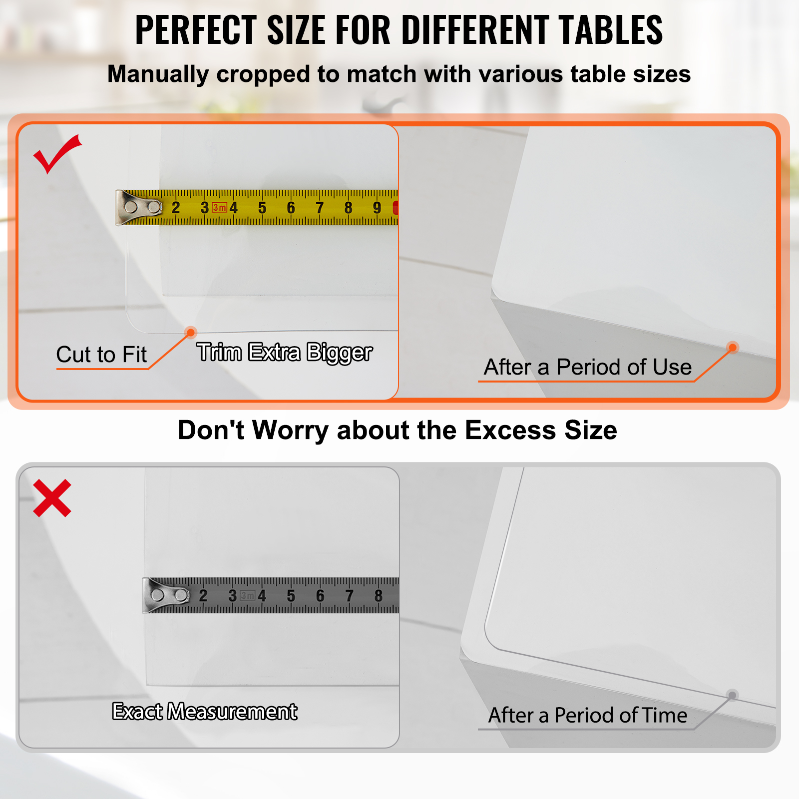 PVC Tablecloth Protector Table Cover 1.5/2mm Plastic Water Transparent - Picture 91 of 98
