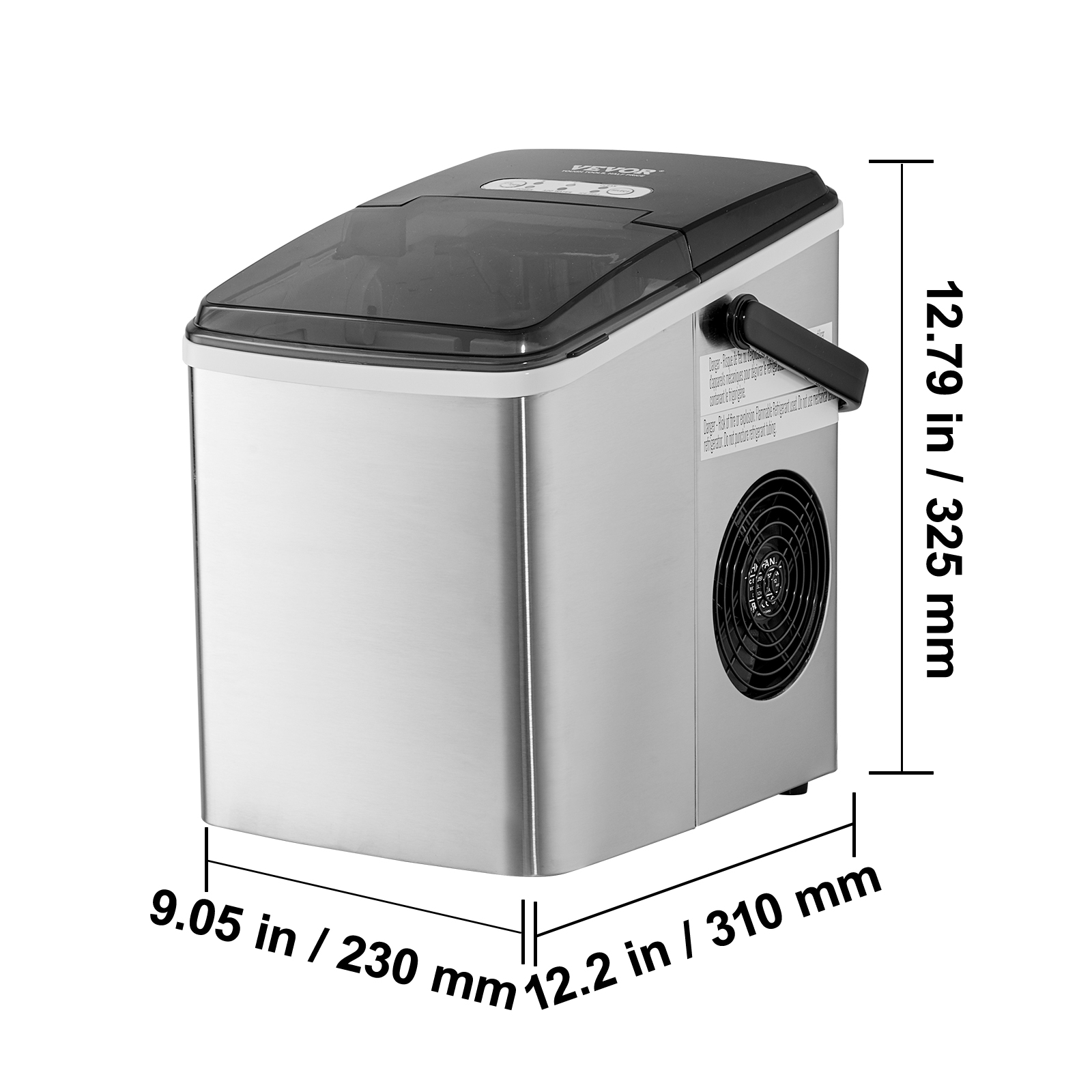 VEVOR Eiswürfelbereiter | 24 Würfel In 15 Min., Bis 20,4 Kg/Tag | 3 Größen, Edelstahlgehäuse | Mit Selbstreinigung, Leise | Für Küche, Bar, Party