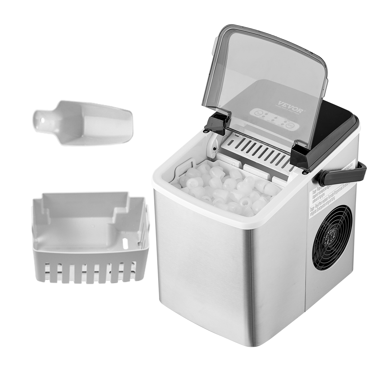 VEVOR Portable Countertop Ice Cube Maker Machine 26/33/37/62Lb/24H Self-Cleaning