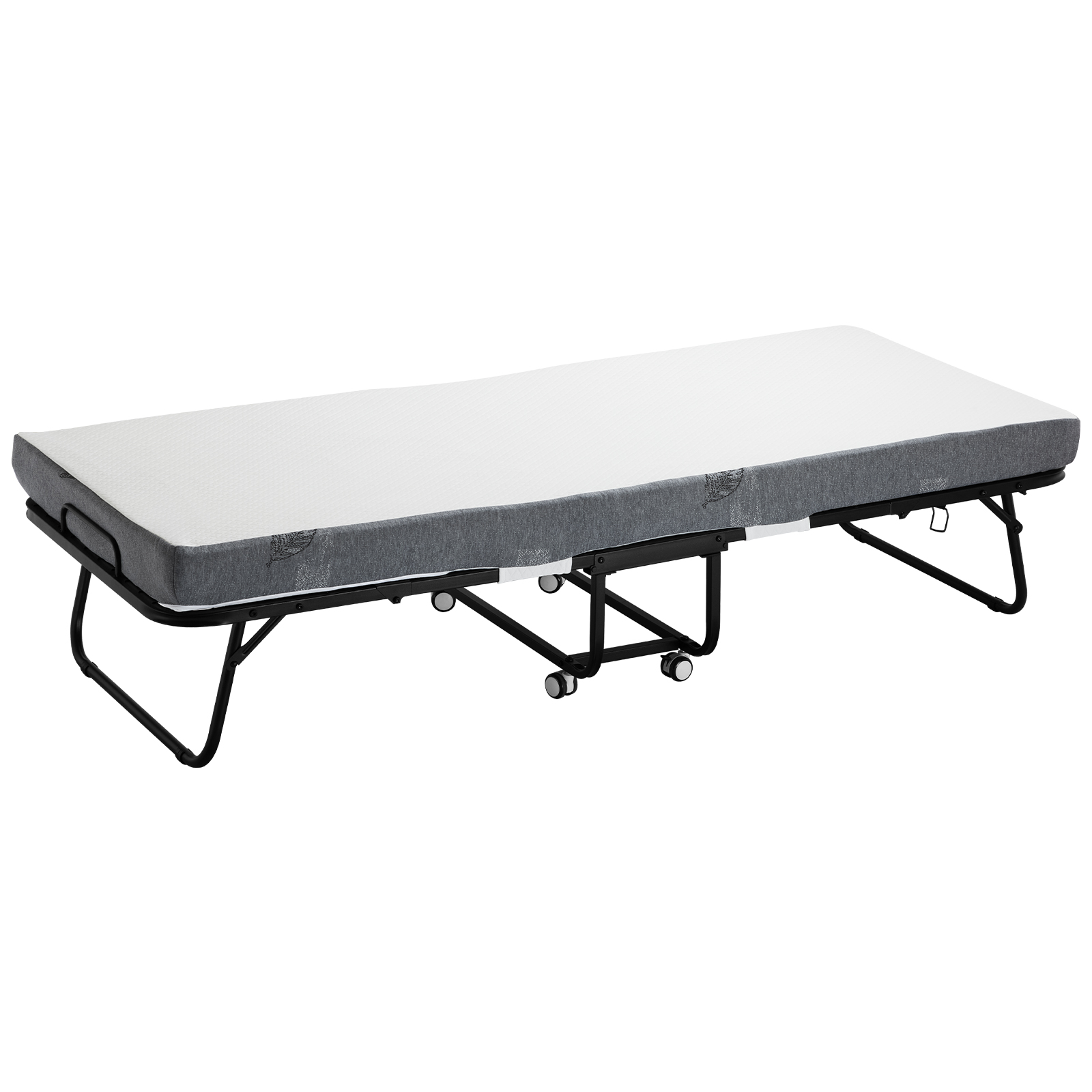Rollaway Bed Folding Bed with 4/5 inches Foam Mattress for Adults and Guest - Picture 35 of 60