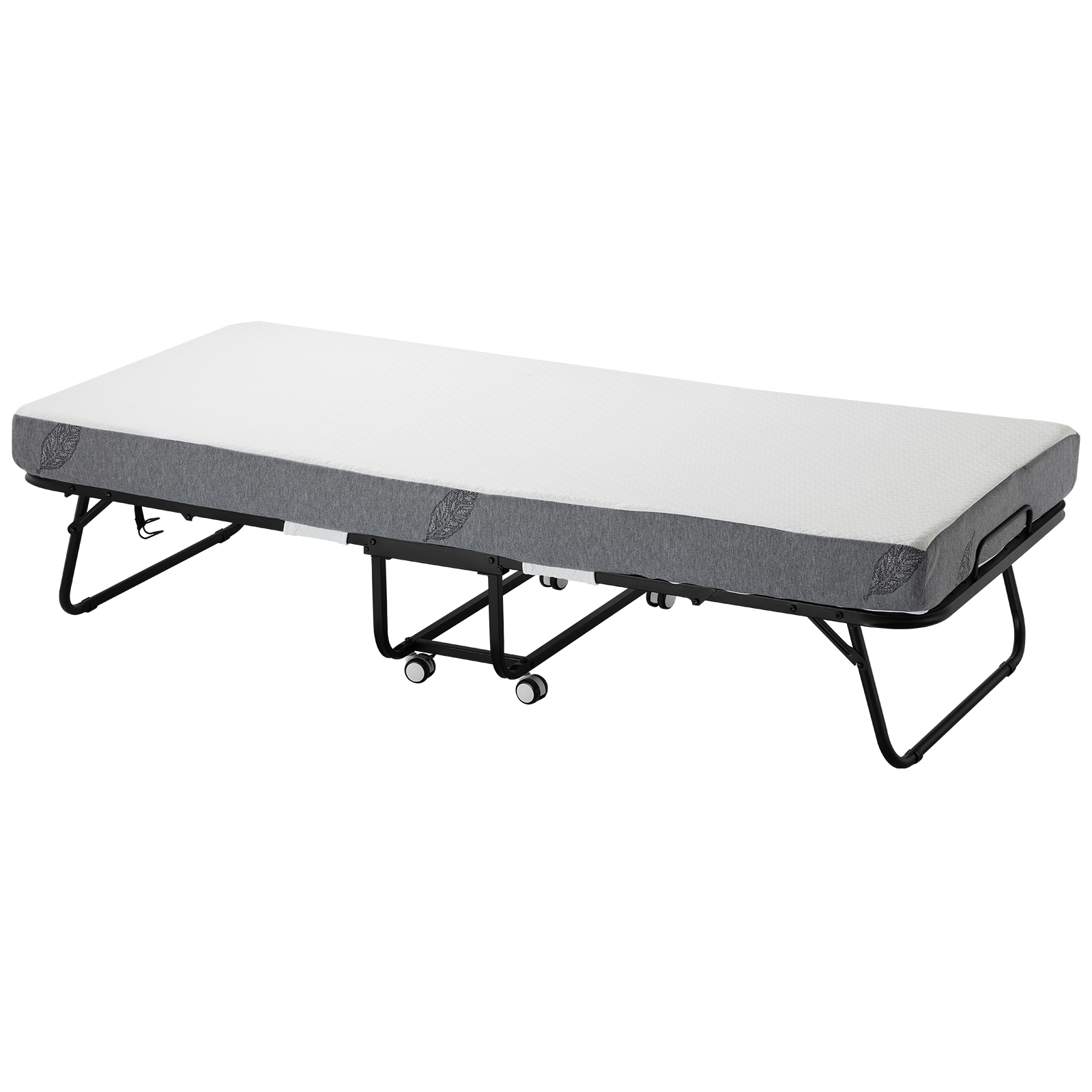Rollaway Bed Folding Bed with 4/5 inches Foam Mattress for Adults and Guest - Picture 46 of 60
