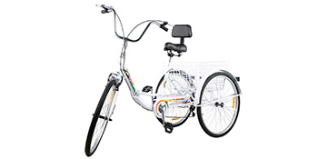 VEVOR Tricycle Adult 26’’ Wheels Adult Tricycle 7-Speed 3 Wheel Bikes For Adults Three Wheel Bike For Adults Adult Trike Adult Folding Tricycle Foldable Adult Tricycle 3 Wheel Bike Trike For Adults