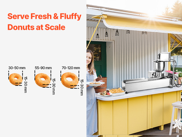Commercial Automatic Donuts Making Machine Doughnut Maker Single Row 90 PCS/H