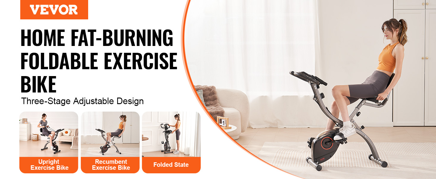 Folding Exercise Bike – Upright Indoor Cycling Bike With Magnetic Resistance – Model Y-B206
