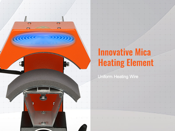VEVOR Hat Heat Press Auto Cap Heat Press 3 Heating Pads Sublimation Transfer, Size: 14.17 x 7.08 x 12.4 in / 36 × 18 × 31.5 cm