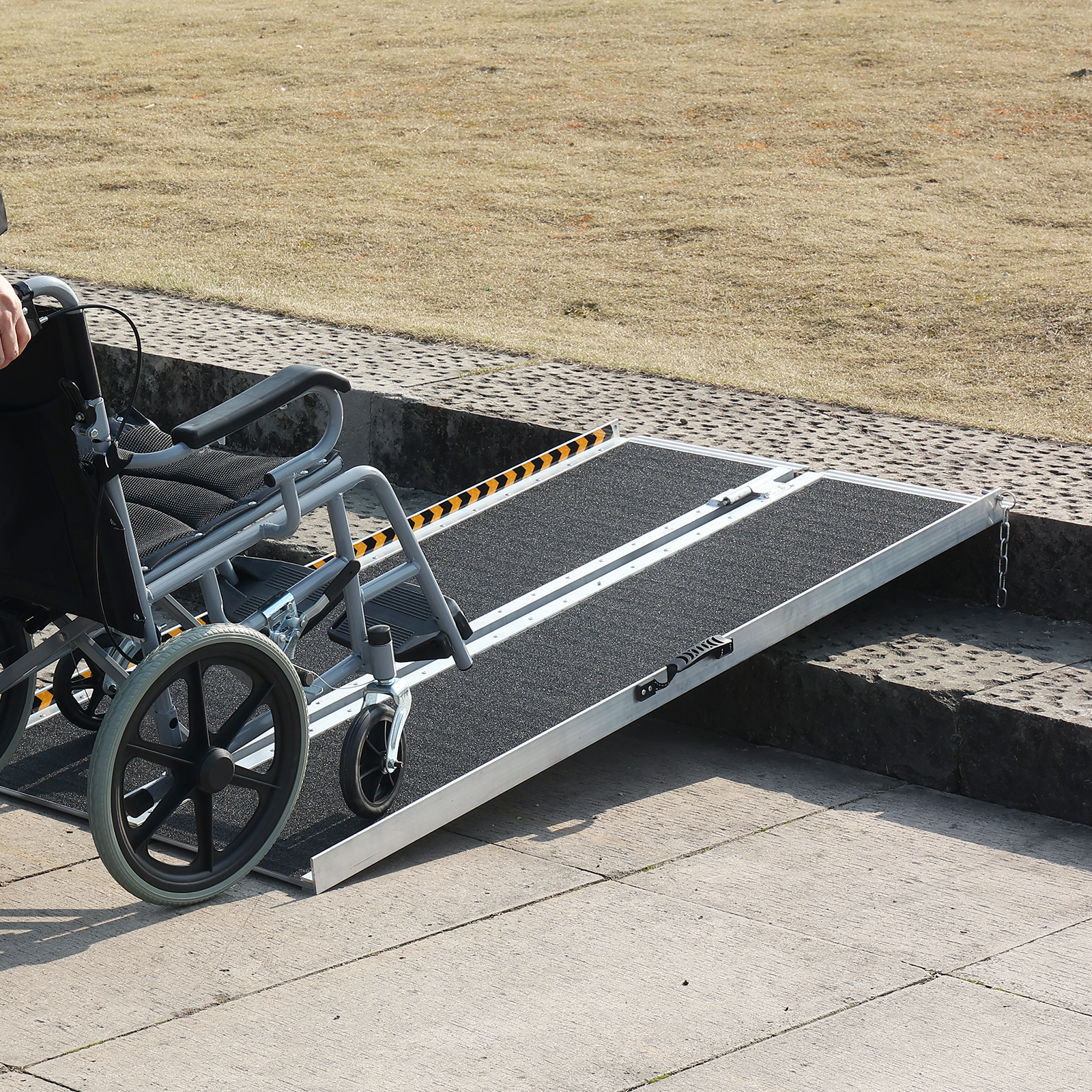 Vente en gros VEVOR Folding Wheelchair Ramp Portable Aluminum Threshold Ramp 305 cm 363 kg