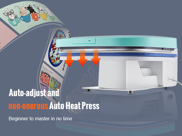 VEVOR Heat Press Machine 12 x 15 in 5 in 1 Sublimation Machine Heat Press Set - 15.7x18.5x14.2in - Black