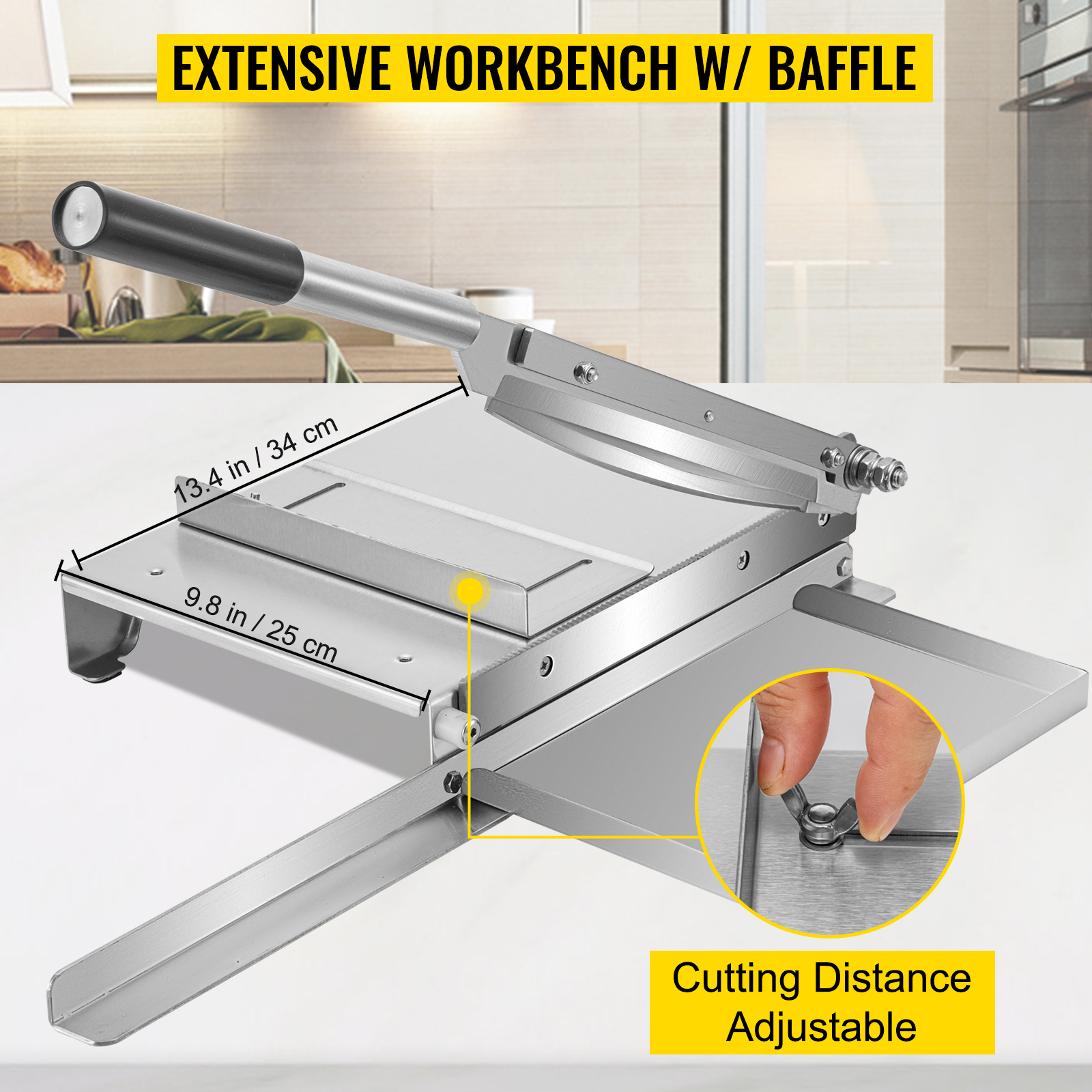 VEVOR Manual Meat Slicer, Beef Cutter w/ 7.5 Cutting Length