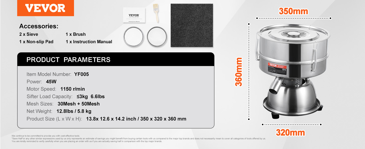 Electric vibrating sieve,30+50 mesh,stainless steel