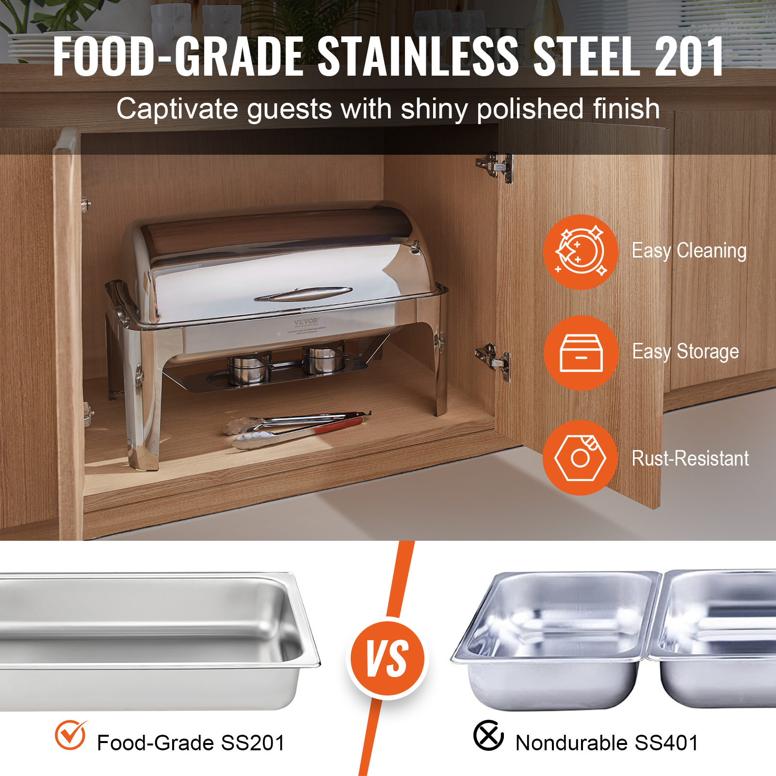 9Qt Stainless Steel Chafer Chafing Dish Sets Catering Food Warmer Buffet Set - Picture 53 of 98