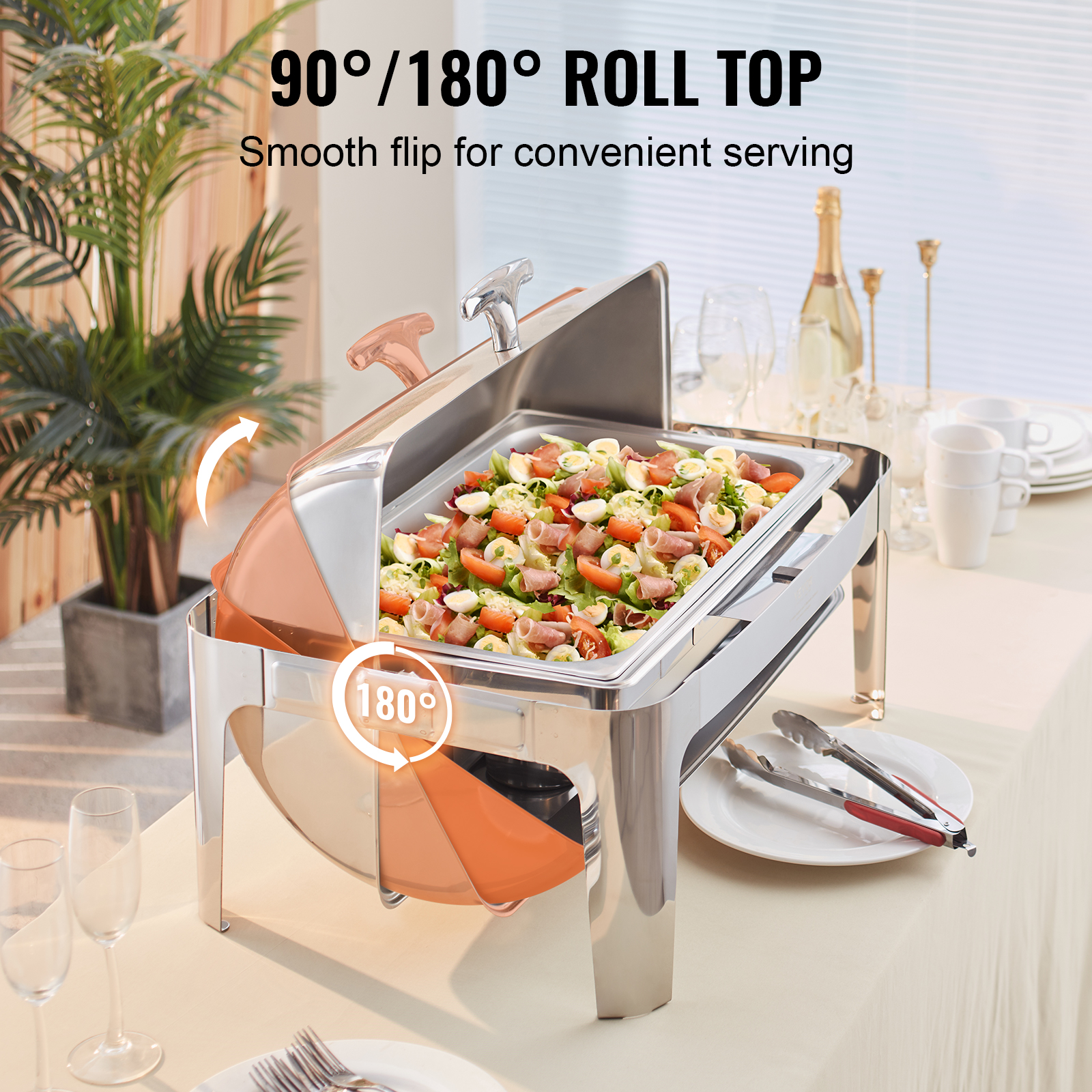 9Qt Stainless Steel Chafer Chafing Dish Sets Catering Food Warmer Buffet Set - Picture 54 of 98