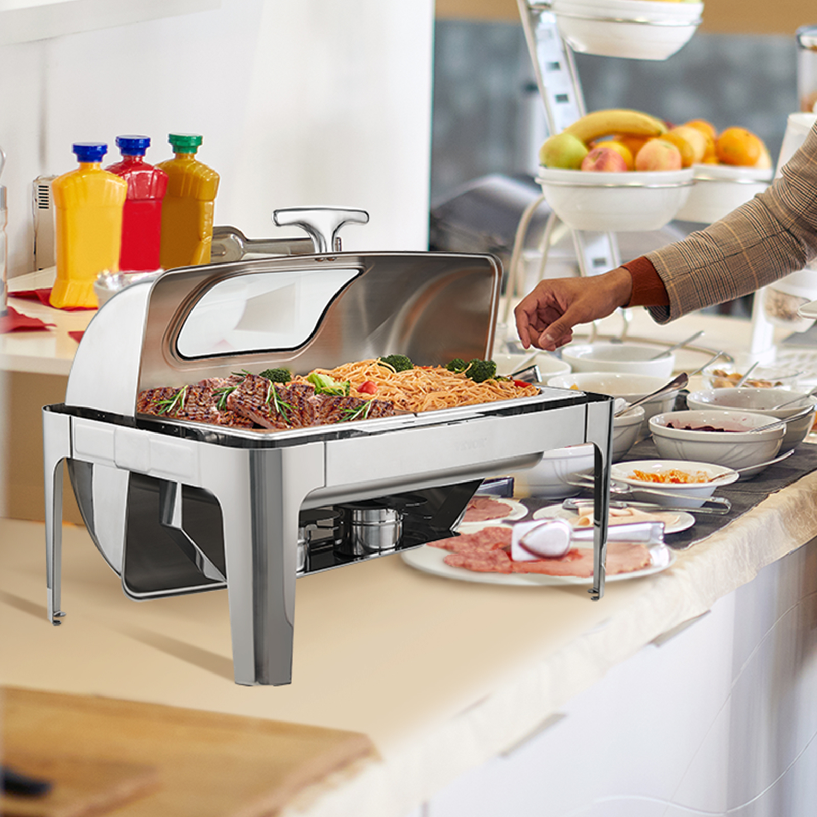 9Qt Stainless Steel Chafer Chafing Dish Sets Catering Food Warmer Buffet Set - Picture 46 of 98