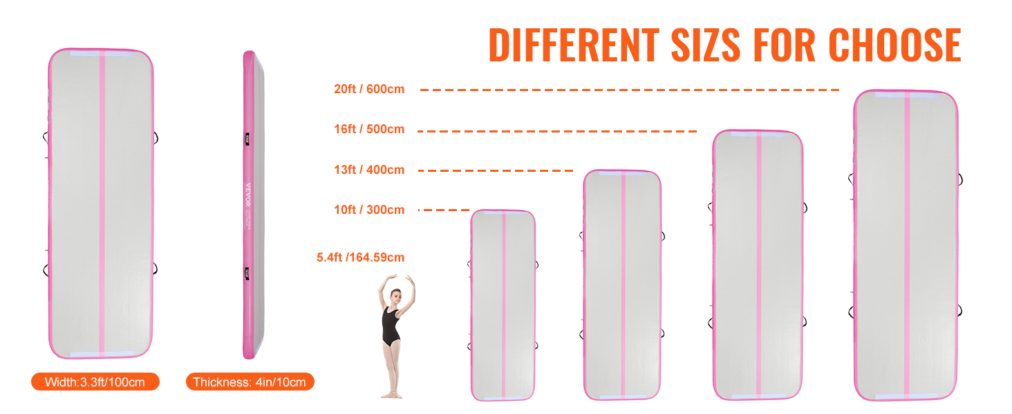 Air Tumbling Mat Tumble Track Gonfiabile 4m – Ginnastica, Cheerleading, Yoga