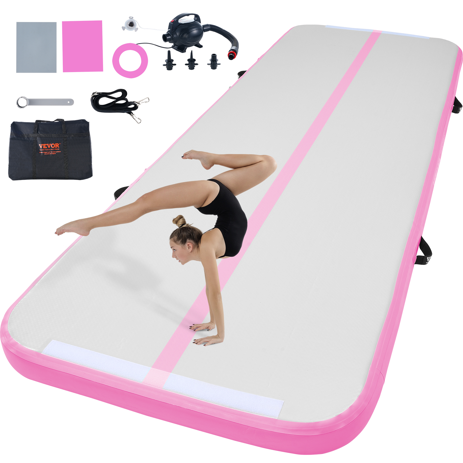 VEVOR 10/20/16FT Air Track Inflatable Training Tumbling Gymnastics Gym Mat