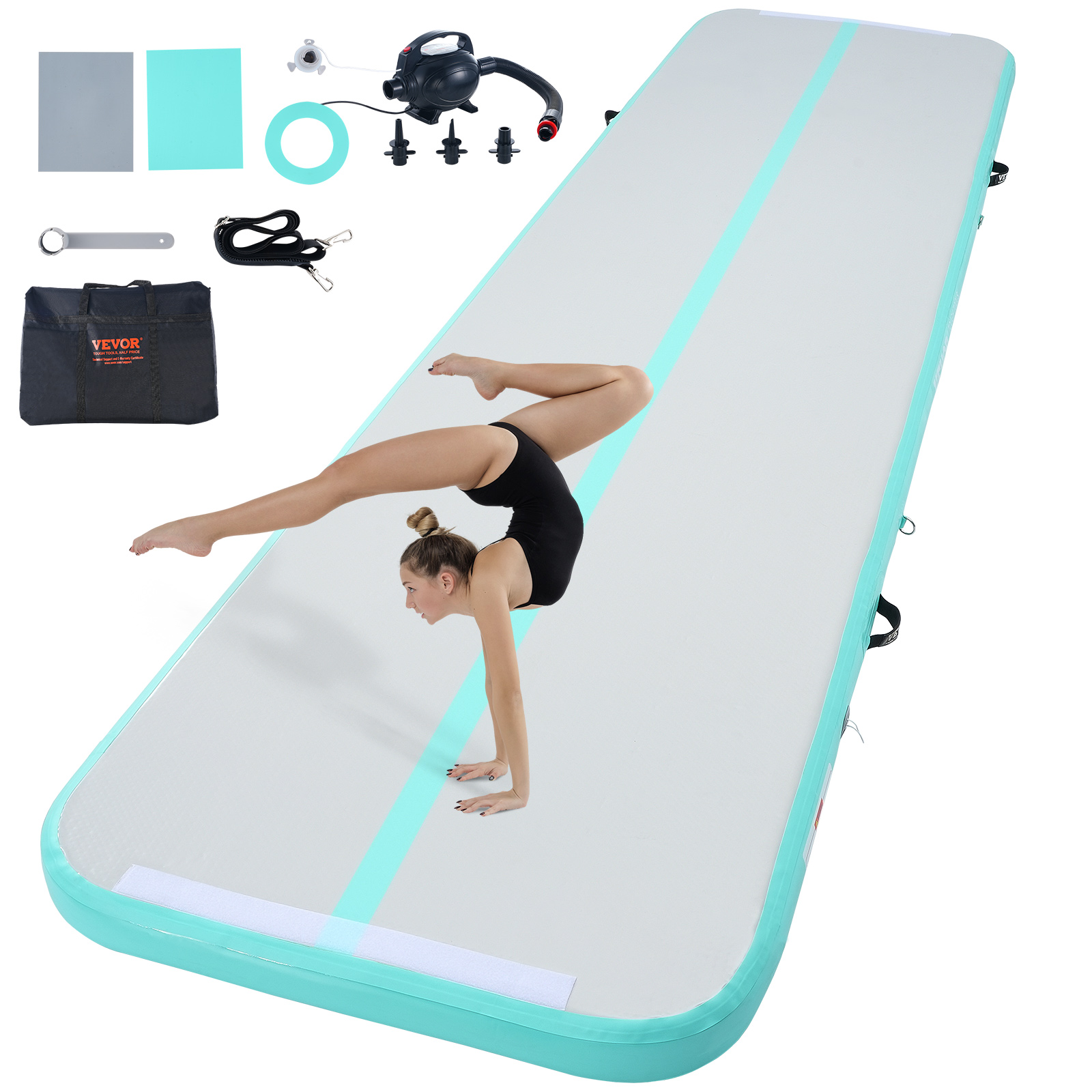 VEVOR 10/20/16FT Air Track Inflatable Training Tumbling Gymnastics Gym Mat