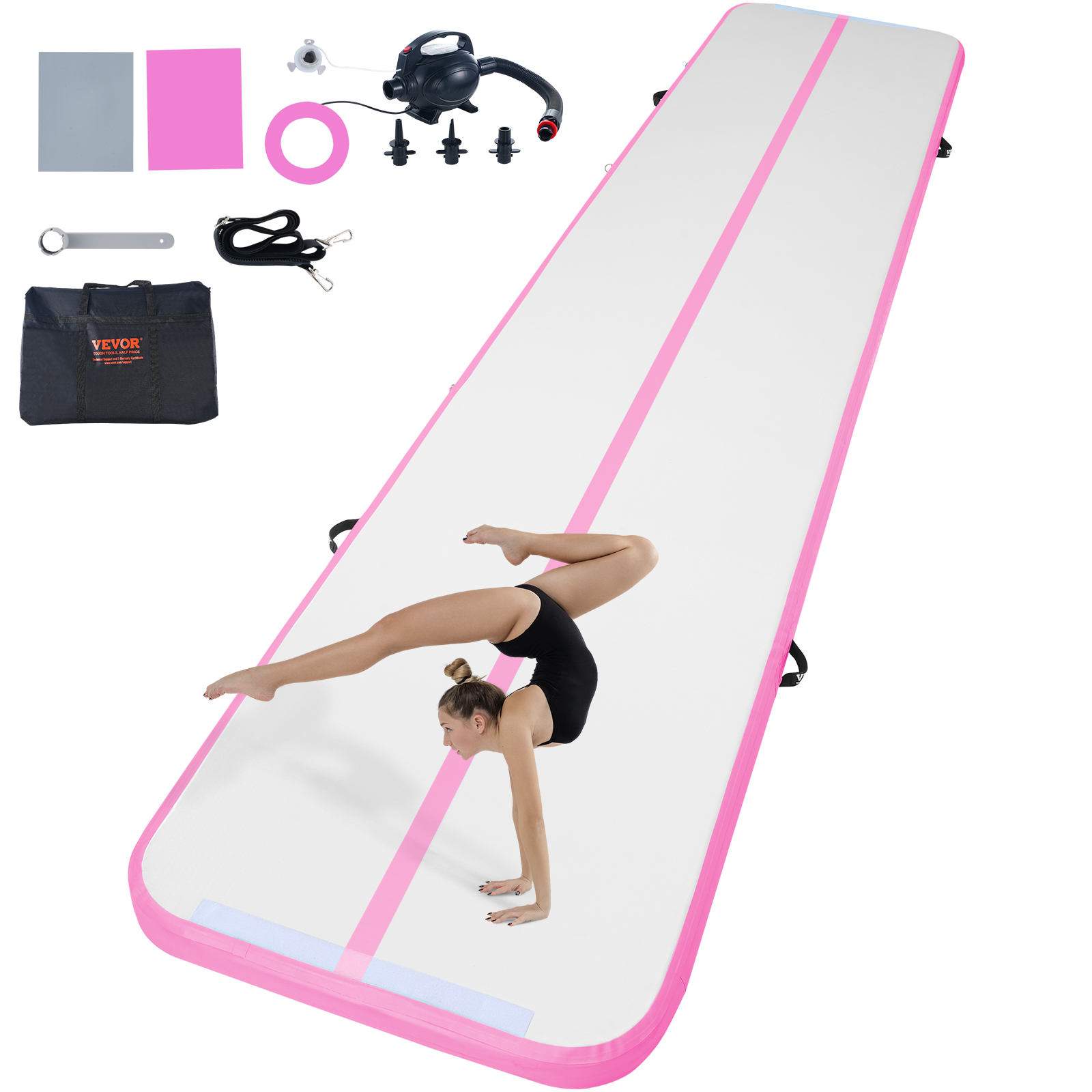 VEVOR 10/20/16FT Air Track Inflatable Training Tumbling Gymnastics Gym Mat