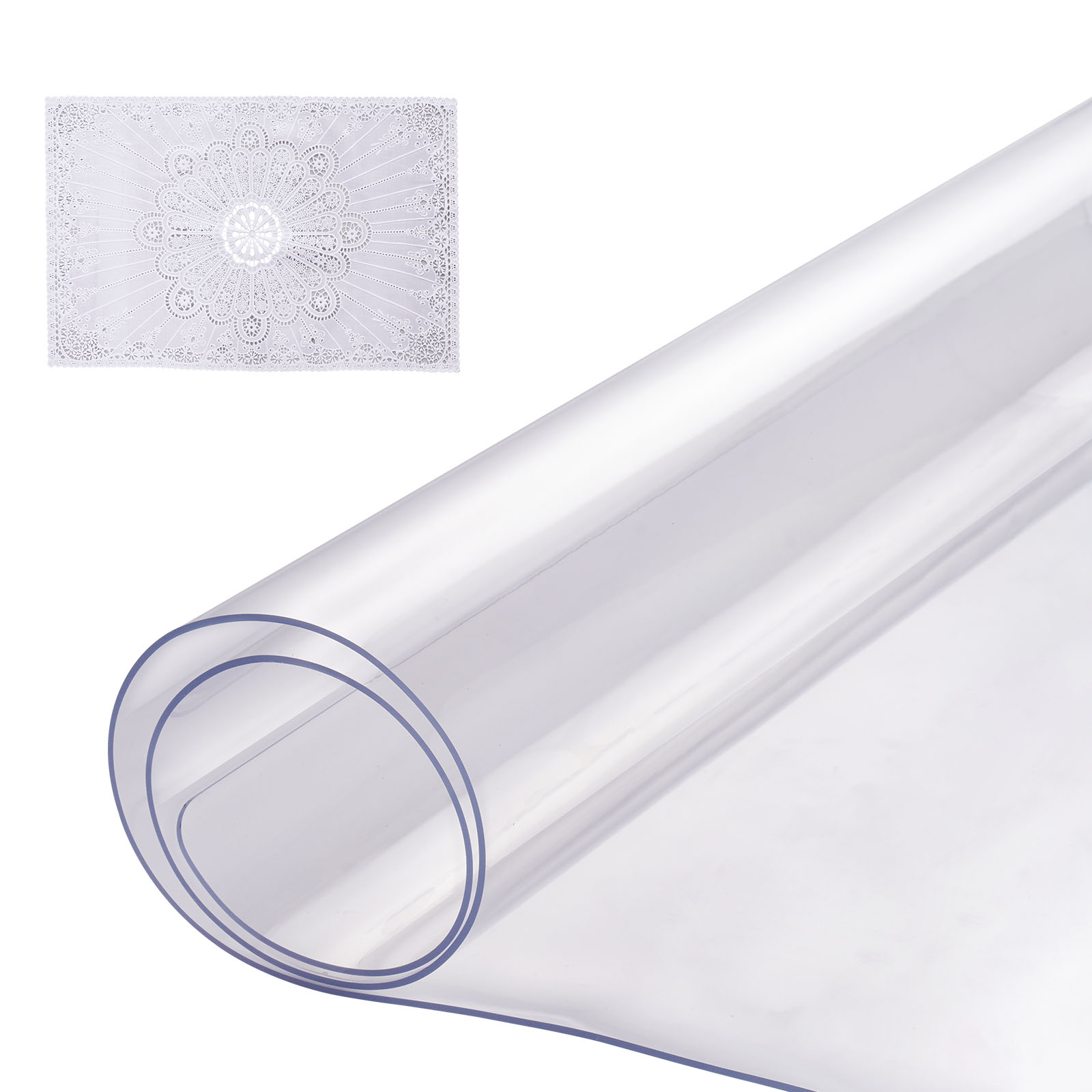 VEVOR PVC Table Protector 14x24-42x96 Inch Clear Plastic Desk Protector 1.5/2mm - Picture 3 of 158