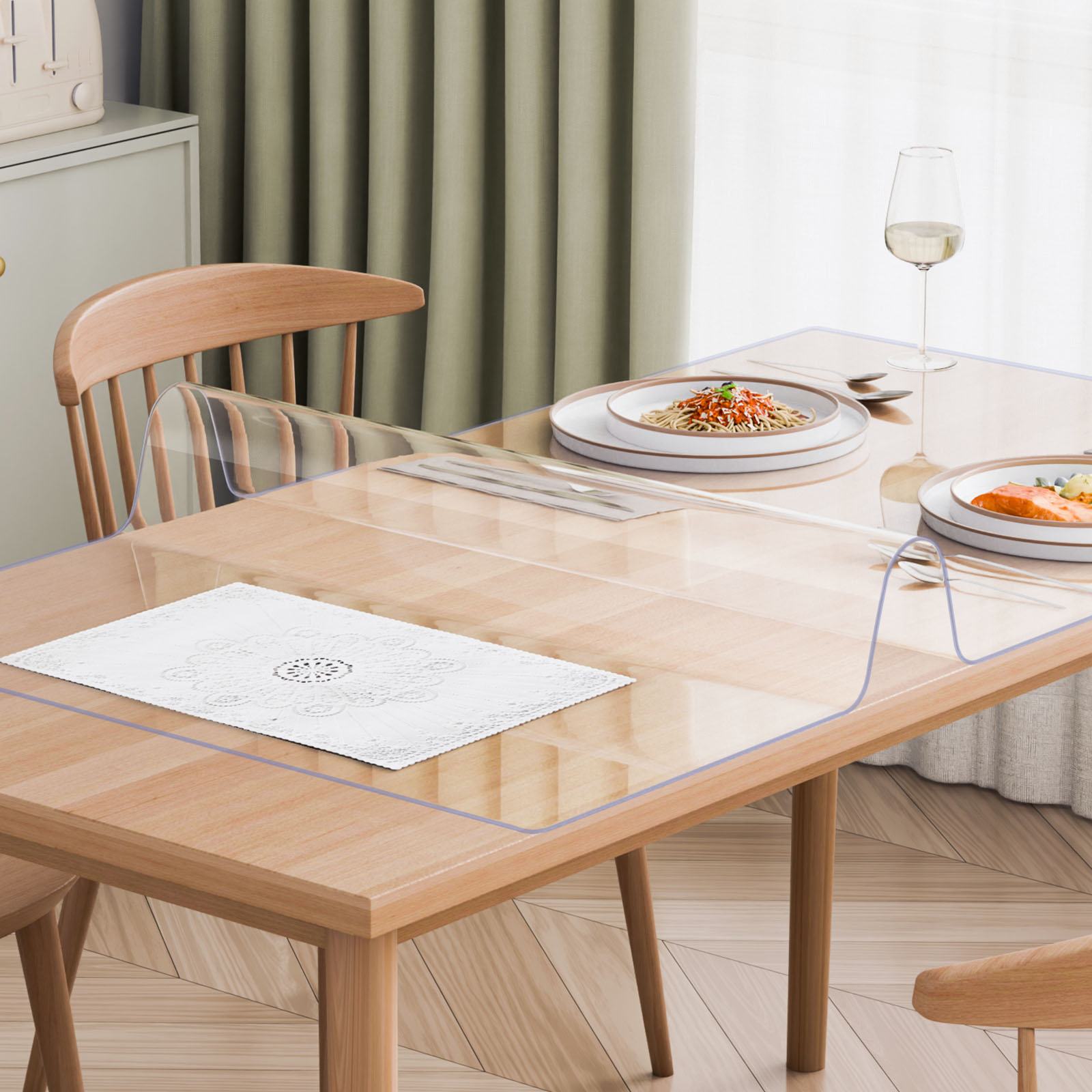 VEVOR PVC Table Protector 14x24-42x96 Inch Clear Plastic Desk Protector 1.5/2mm - Picture 46 of 158