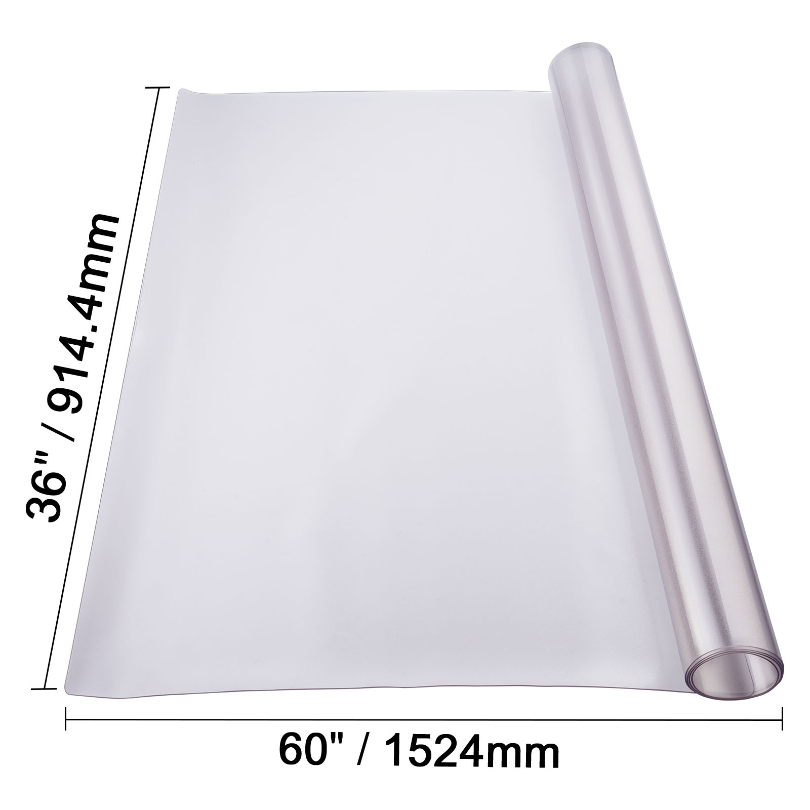 Uimoso PVC Table Protector 24x48/42x60/36x60 Frosted Plastic Protector 1.5mm - Picture 44 of 48