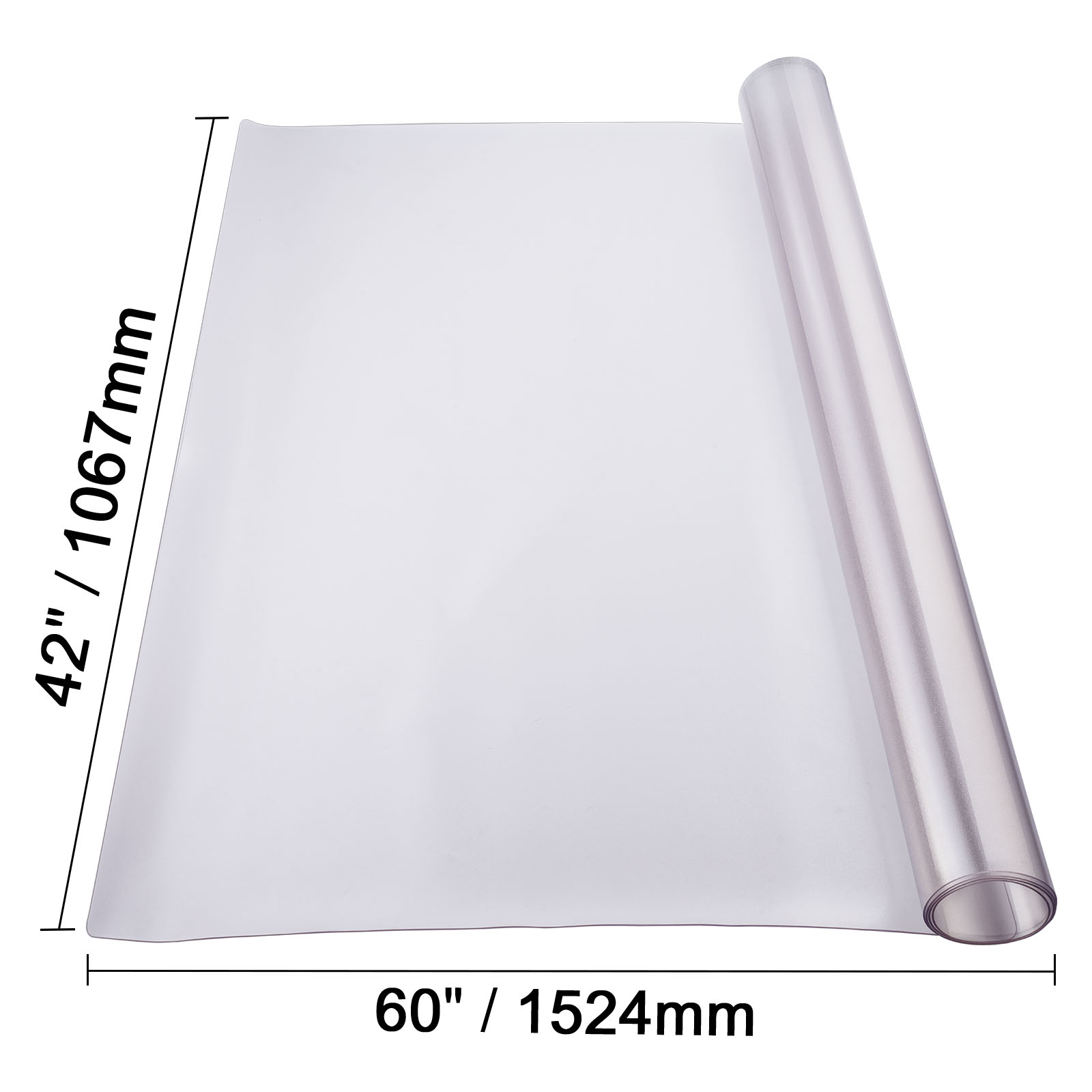 Uimoso PVC Table Protector 24x48/42x60/36x60 Frosted Plastic Protector 1.5mm - Picture 32 of 48