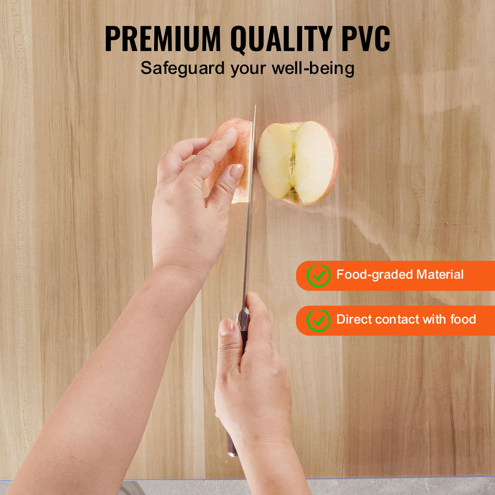 VEVOR PVC Table Protector 14x24-42x96 Inch Clear Plastic Desk Protector 1.5/2mm - Picture 53 of 158