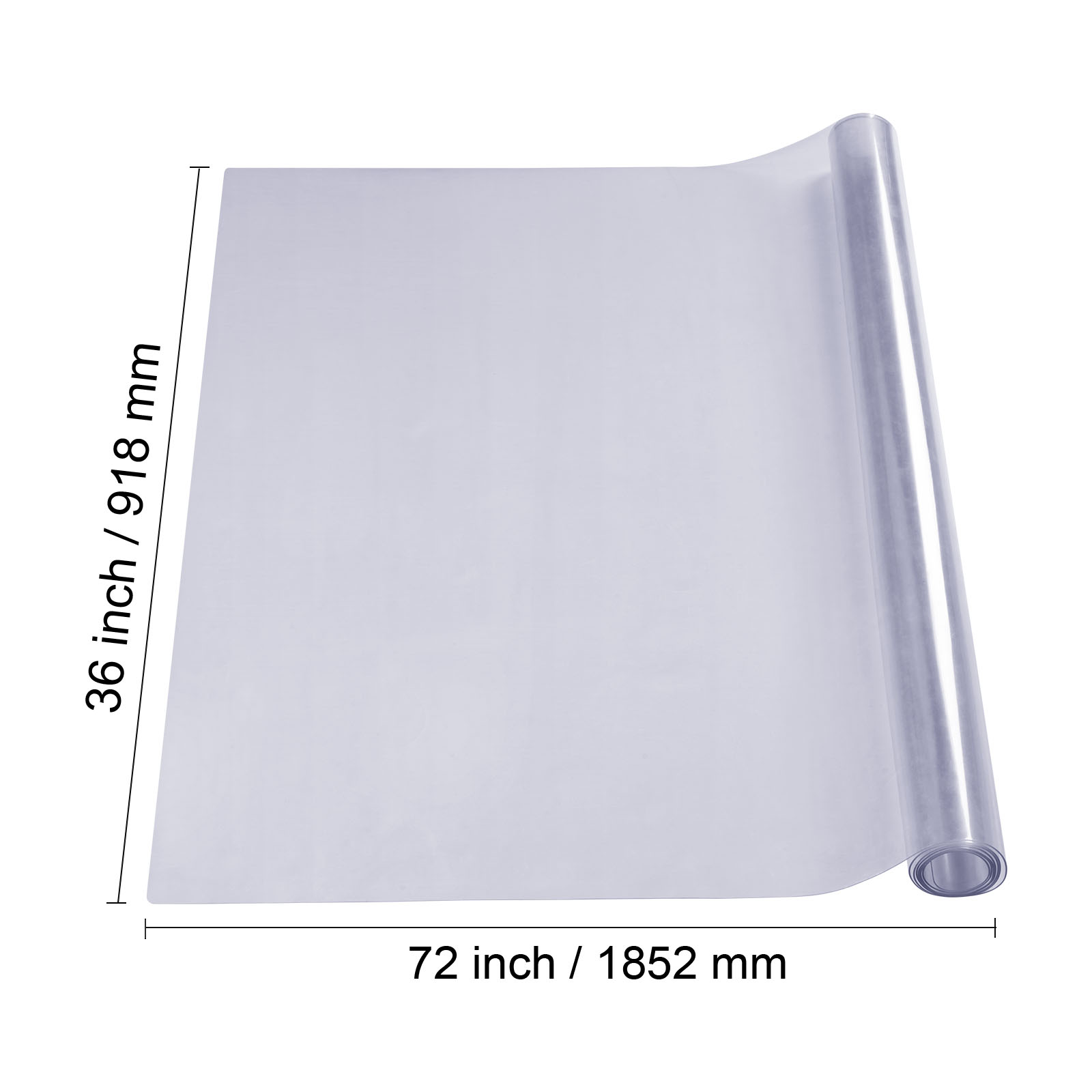 VEVOR Mantel Transparente Rectángulo 91,8x185 cm Mantel de PVC para Mesa  Espesor de 1,5